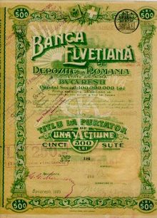 Romanian Swiss Bank 1923