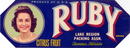 Ruby Citrus Fruit Label