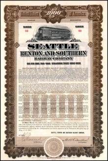 Seattle Renton and Southern Railway Company 1911 - Washington