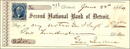 Second National Bank of Detroit Check 1864