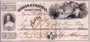 Sisson & Chapman Banking Office Check 1853 - Lyons, New York