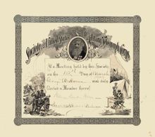 Society of United States Miltary Telegraph Company - Samuel Morse Vignette