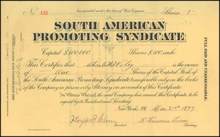 South American Promoting Syndicate 1897 - West Virginia