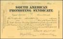 South American Promoting Syndicate 1897 - West Virginia
