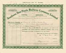 Southern San Paulo Railway Company Limited 1928