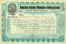 South Utah Mines and Smelters Stock Certificate 1909 - 1914
