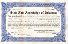 State Fair Association of Arkansas 1925