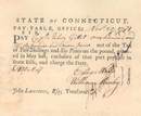 State of Connecticut Pay Table Draft 1781 - Revolutionary War