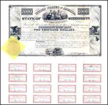 State of Mississippi 1838 - Famous State Default Bond