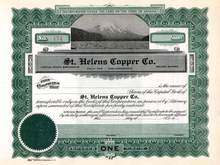 St. Helens Copper Co. - Vignette of Mt. St. Helens pre Blow Up