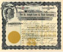 St. Joseph Loan & Trust Company 1920 - South Bend, Indiana