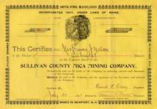 Sullivan County Mica Mining Company - Lions's Head Vignette - 1897