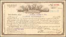 Sunset Mining & Development Company Nye, Bullfrog - 1913 - Nevada