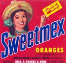 Sweetmex Oranges Crate Label