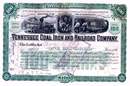 Tennessee Coal, Iron and Railroad Company 1898 signed by George W. Ely