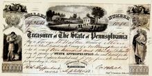 Treasurer of the State of Pennsylvania 1850's