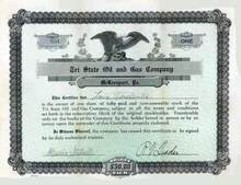 Tri State Oil and Gas Company 1920 - McKeesport, Pa
