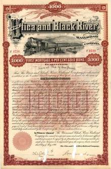 Utica and Black River Railroad Company 1890