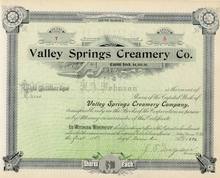 Valley Springs Creamery Company 1896