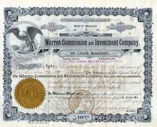 Warren Commission and Investment Company 1907