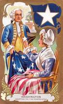 Washington Adopting the Five Pointed Star Postcard