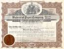 Watervliet Paper Company Stock 1940's