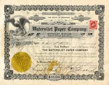 Watervliet Paper Company Stock 1915