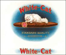 White Cat Cigar Label