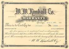 W.W. Kimball Piano Company 1908 - 1910