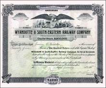 Wyandotte & South-Eastern Railway Company 1903 RARE