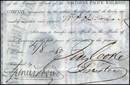 Northern Pacific Railroad Company Stock Certificate - 1876 signed by Jay Cooke
