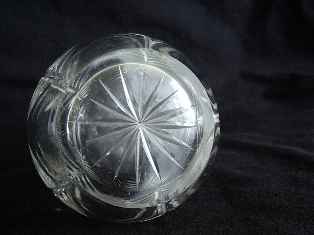 Cut Flint Glass Cruet - Applied Handle