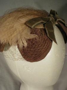 Vintage Feather and Courderoy Hat