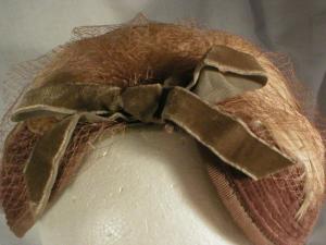 Vintage Feather and Courderoy Hat