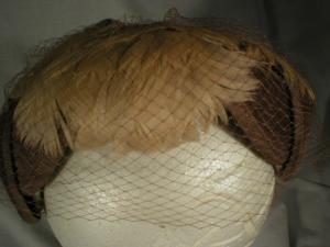 Vintage Feather and Courderoy Hat