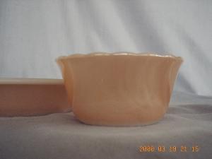 Set of Fire King Peach Lustre/Copper Tint