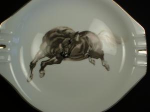 Cool Porcelain Bucking Bronco Ashtray