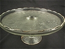 Jeannette Harp Pattern Pedestal Cake Plate