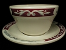 Syracuse China Embassy Pattern Boullion Cup and Matching Saucer