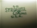 Syracuse China Embassy Pattern Boullion Cup and Matching Saucer