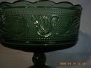 Vintage Green Pedestal Bowl/Compote