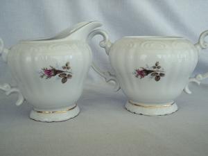 Royal Rose Sugar and Creamer