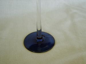 Pretty Blue and Crystal Glass Candle Stick