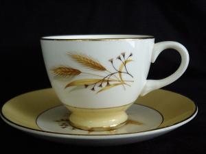 Autumn Gold Teacup and Saucer