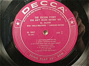 The Jolson Story on Decca Records