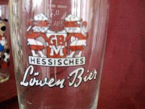 Hessisches Lirven Bier Glass