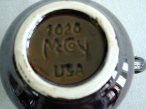 McCoy Pottery Brown Drip Creamer