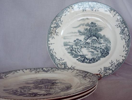 Staffordshire Crown Clarence Dinner Plate-Rare