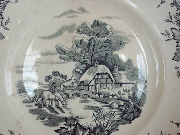 Staffordshire Crown Clarence Dinner Plate-Rare