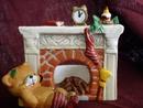 Sleeping Bear by Fireplace Votive Holder